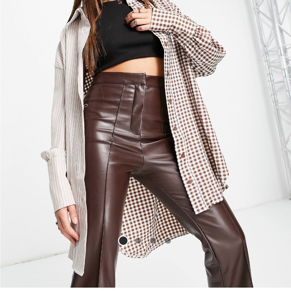 Missguided CONTRAST GINGHAM OVERSIZED SHIRT US 12